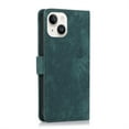 thumbnail image 3 of Nalacover Slim Wallet Case for iPhone 14, for Women Men, Embossed Pattern PU Leather Shockproof Magnetic Clasp Credit Card Slots Flip Kickstand Phone Case+Wrist Strap,Green, 3 of 8
