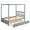 Grey, variant on YYAo Full Size Canopy Bed with Trundle Wooden Platform Bed Frame Headboard-White