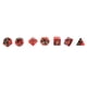 thumbnail image 3 of Juego de 7 piezas PMMA Nuevo material acrílico Ecológico Durable Doble color Juego de mesa de múltiples lados Dados para entretenimiento familiar Ocio (Rojo Negro), 3 of 5