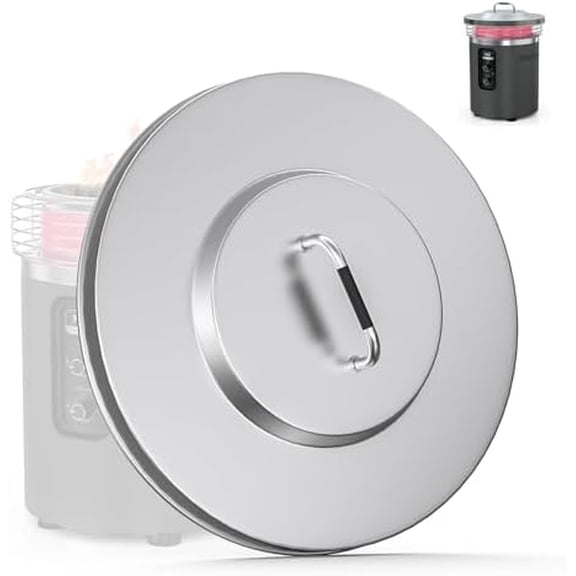 Fire Pit Lid for Ninja Fireside360 Outdoor Heater & Fire Pit, 22.2" Stainless Steel Fire Pits Round Lid with Handle for Ninja Fireside360, Outdoor Fire Pit Accessories$$Garden & Patio