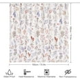 thumbnail image 5 of Floral Shower Curtain Cute Boho Shower Curtains for Bathroom Ivory White Waterproof Polyester Fabric Shower Curtain 72x72 Inch, 5 of 5