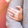 thumbnail image 5 of Clara Pucci 14K White Gold 1.5ct Emerald Three-Stone Ring for Women, 5 of 8