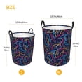 thumbnail image 3 of Balery Multicolor Bowling Cesta de ropa redonda con asas, impermeable, independiente, para ropa, juguetes, dormitorio y familia-Medium, 3 of 6