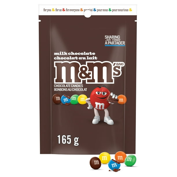 M&M'S, Milk Chocolate Candies, Sharing Bag, 165 g, M&MS MC 165G