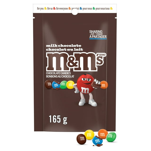 M&M’S, bonbons au chocolat au lait, format partage, 165 g