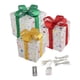 thumbnail image 5 of 3 cajas de regalo navideñas iluminadas con lazo para el árbol de Navidad de interior y exterior. Vistoso, 5 of 9