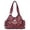 Wine Red, variant on Women Retro Rivet Shoulder Bag Multiple Pockets Female Travel Handbag (Black)