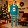 thumbnail image 2 of Caixia Men's Christmas Loungewear Pajamas, Beach Santa Print 2-Piece Top and Patterned Pants, Soft Polyester for Relaxed Holiday Lounging, 2 of 6