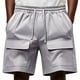 thumbnail image 1 of pstuiky Pantalones cortos para hombre, Pantalones cortos deportivos informales holgados de verano de color liso para hombre, con múltiples bolsillos, para playa, 1 of 5