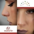 thumbnail image 4 of 14k Rose Gold Nose Ring with Simulated Diamond Stud Piercing Body Bezel Set Micro Yellow, 4 of 6