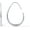 White Gold, variant on 14K Gold Plated 925 Sterling Silver Post Lightweight Teardrop Hoop Earrings for Women | Large Oval Pull-Through Statement Earrings