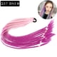 thumbnail image 1 of Zhuge 2 extensiones de cabello trenzado de colores con cola de caballo, accesorios para trenzas, extensiones de cabello con bandas de goma sintéticas para mujeres, de rosa a morado, 1 of 2
