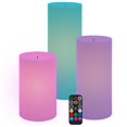 thumbnail image 5 of Glow Wick Bougies en Cire LED TG Changeant de Couleur avec Télécommande, 3 Pcs, 5 of 5