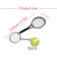 thumbnail image 5 of Advancent 6 piezas simulación raqueta de tenis llaveros deporte moda colgante decoración llavero accesorios esposa verde Decoración del hogar Plata Advancent HA011953-04, 5 of 5