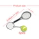 thumbnail image 3 of Billuyoard Paquete de 6 raquetas de tenis de simulación, llaveros portátiles, colgante deportivo, juego de llavero, suministros, regalos, esposa, verde Decoración del hogar Plata Billuyoard HA011953-04, 3 of 5