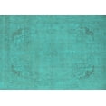 thumbnail image 1 of Ahgly Company Indoor Rectangle Oriental Turquoise Blue Industrial Area Rugs, 2' x 5', 1 of 4