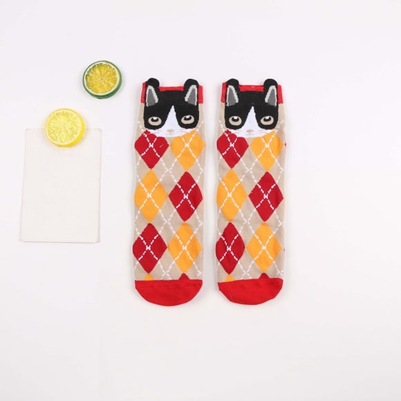Socks for Home and Casual Wear featuring Adorable Animal Prints Cozy Cat Design Everyday Comfort for Year-Round Use