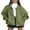 Green, variant on Women Leather Biker Jacket Lightweight Casual Fall Long Sleeves Zip up Cardigan for Outwear Streetwear