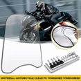 thumbnail image 2 of 1.5mm Thick Universal Motorcycle Windshield Windscreen Clear Deflector Wind Shield Clear, 2 of 5
