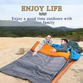 thumbnail image 5 of Warm Double Sleeping Bag Men and Women Sleeping Bag Outdoor Camping Ultra Light Adult Suitable for Hiking Soft Stitchable,Blue, 5 of 6