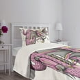 thumbnail image 5 of Ambesonne Dragon Quilted Bedspread Set 2 Pcs, Digital Robotic Cyborg, Twin Size, Yellow Fuchsia Grey, 5 of 6
