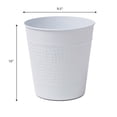 thumbnail image 5 of happimess Riley Modern Classic Hammered Steel Accent 2-Gallon Wastebasket, Matte White, HPM1111D, 5 of 7