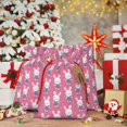 thumbnail image 6 of Honeii Rabbit Holding Flowers Print Small Burlap Bags,Christmas Drawstring Treat Bags Gift Bags Reusable Candy Goodie Wrapping Bags for Holiday Party Favors Supplies -Medium, 6 of 9
