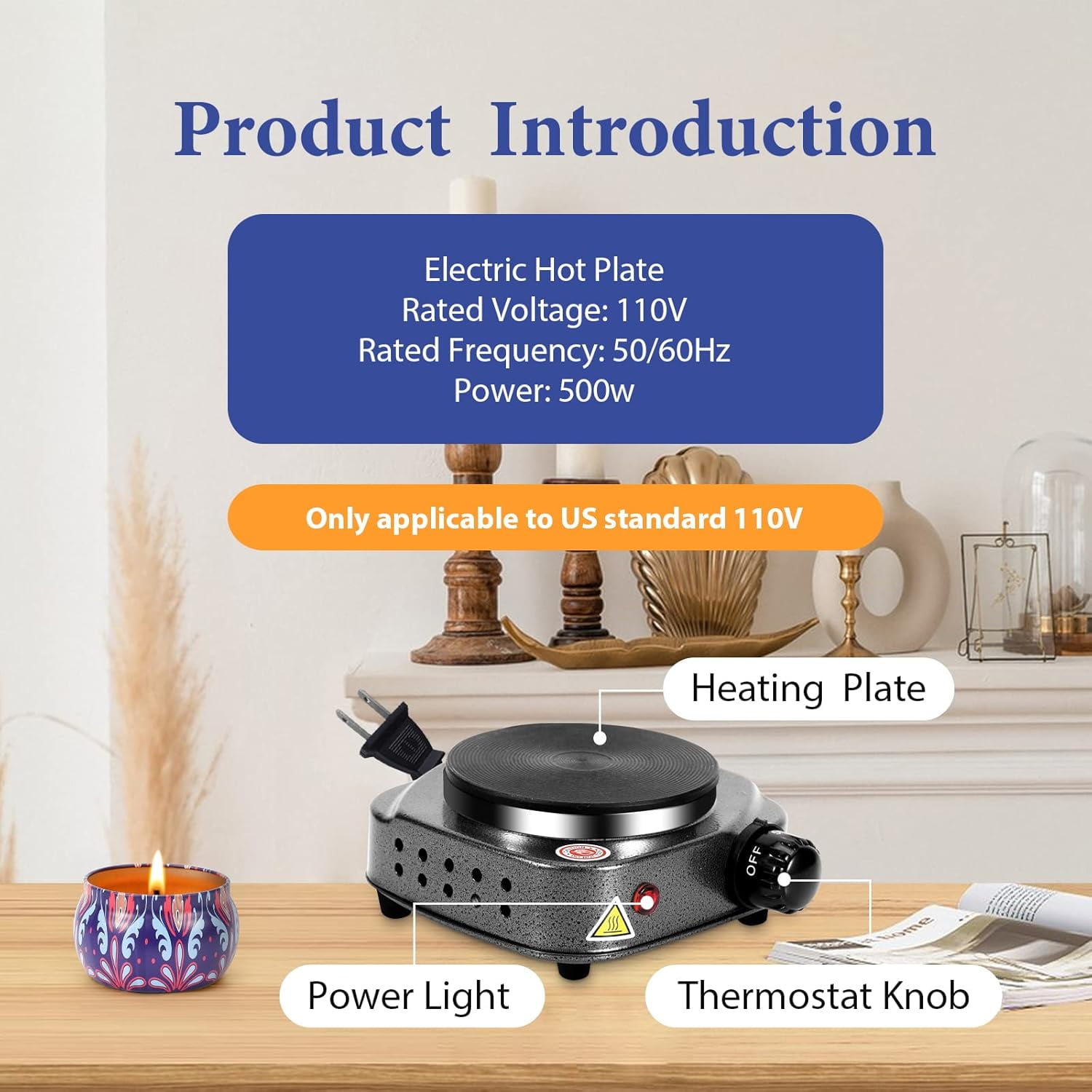 Candle Making Kit with Wax Melter, Thermometer, Pouring Pot and Supplies for Beginners