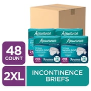 Assurance Unisex Bariatric Briefs, Ultimate Absorbency, XXL, (48 Count)