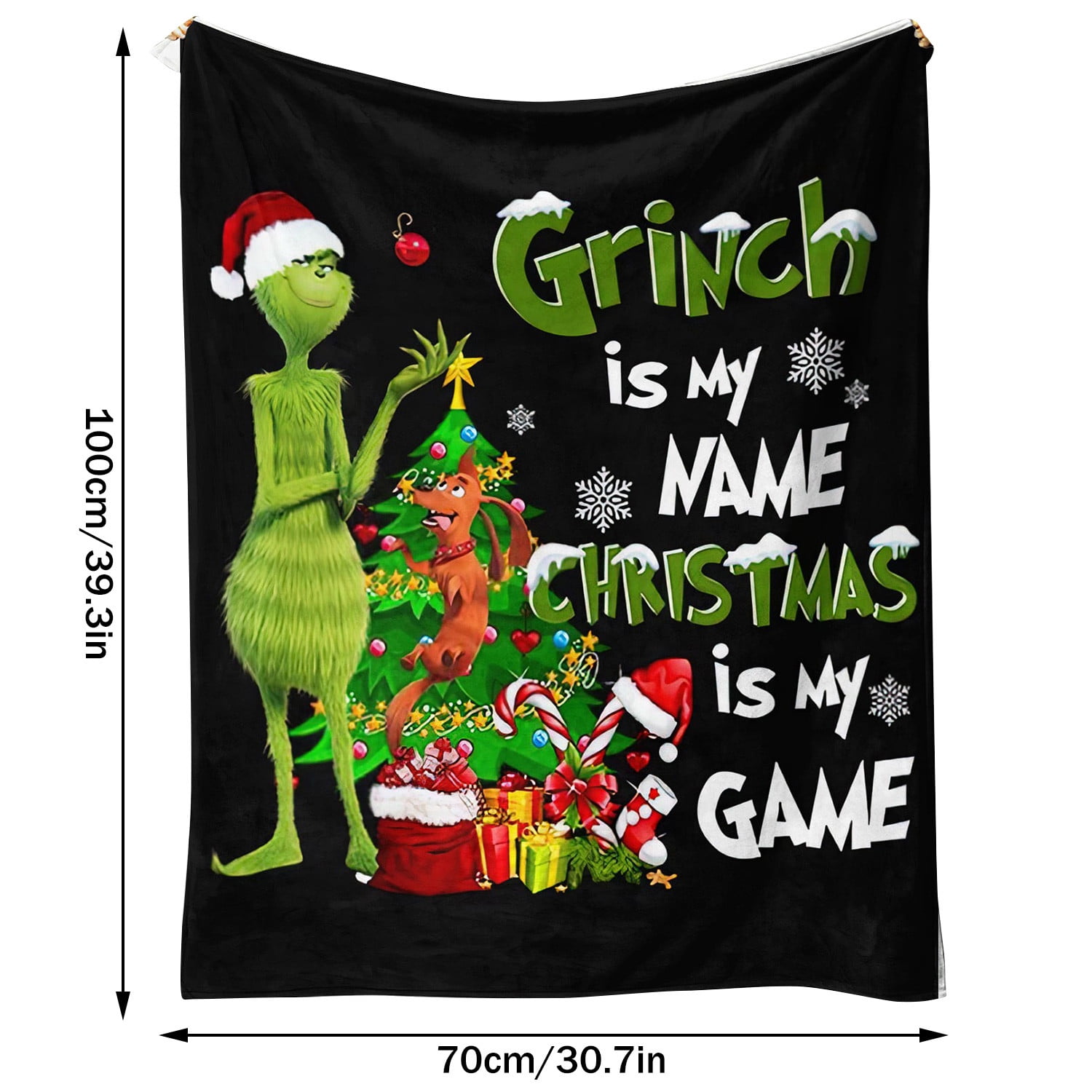 Grinch christmas fleece throw blanket hotsell