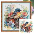 thumbnail image 1 of Kit Punto Cruz Con Pájaro Hilo Algodón Ecológico Bordado 11CT 50x50cm, 1 of 9