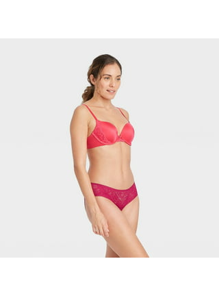 Women's Laser Cut Cheeky Bikini Underwear - Auden™ Salmon Pink S