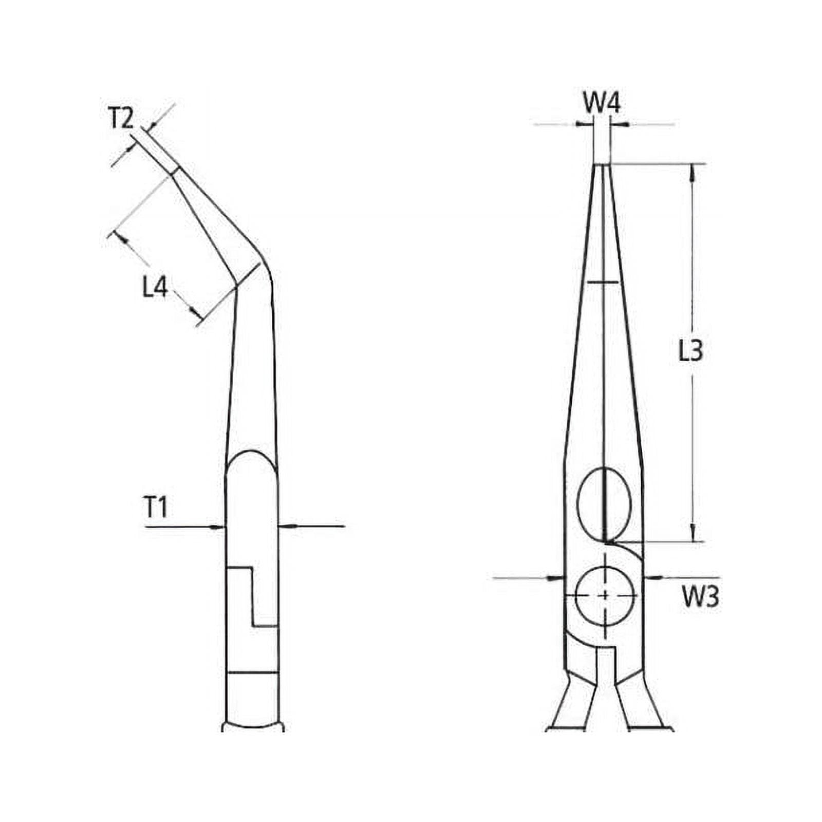 KNIPEX Tools 26 26 200 T Long Nose 40? Angled Pliers 200 mm