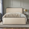 thumbnail image 2 of Tcbosik Queen Size Upholstered Platform Bed, Metal Bed Frame for Bedroom, Beige, 2 of 7
