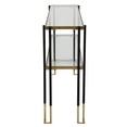 thumbnail image 4 of Uttermost Kentmore Contemporary Iron and Glass Console Table in Black/Gold, 4 of 7