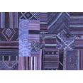 thumbnail image 1 of Ahgly Company Indoor Rectangle Patchwork Blue Transitional Area Rugs, 4' x 6', 1 of 4