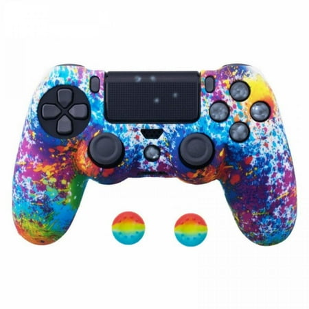 Left wind Silicone Camo Protective Skin Cover For Sony Dualshock 4 PS4 DS4 Pro Slim Controller Thumb Grips Joystick Caps #3