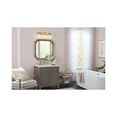 thumbnail image 2 of Calhoun Collection Three-Light Vintage Brass Clear Glass Farmhouse Bath Vanity Light, 2 of 8