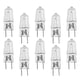 thumbnail image 2 of FELTECHELECTR 10 bombillas halógenas G8 de 120 V y 20 W para foco de microondas, lámpara de cristal., 2 of 6