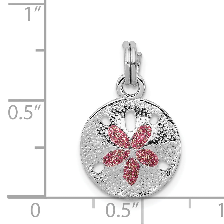 18 925 Sterling Silver Sea Star Sand Dollar Charm Pendant Necklace