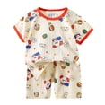 thumbnail image 3 of JCCXIN Girls Outfit Sets Toddler Baby Clothes Sets Soft Breathable Animal Print Round Neck Tops With Elastic Waist Pants Daily Spring Summer Casual Play Outfit Sets Cute Dailywear, 3 of 3