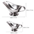 thumbnail image 2 of 2 Pcs Récipient à Sauce Bateau en Acier Inoxydable Tasse à Sauce en Métal Récipient à Sauce, 2 of 8