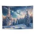 thumbnail image 5 of Orinice Snowy Landscape Trees Star-filled Sky Tapestry Wall Hanging Unique Style Home Wall Decor Art Living Room Bedroom Apartment Farmhouse Dorm Wall Art 40x60inch, 5 of 6