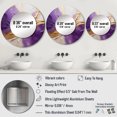 thumbnail image 4 of Designart "Lunar Elegance: Gold & Purple" Abstract Spirals Rund Mirror For Wall Decor - Large Beige Round Print Mirror - Round Modern Mirror - Wall Mounted Round Large Mirror - 29" x 29", 4 of 6