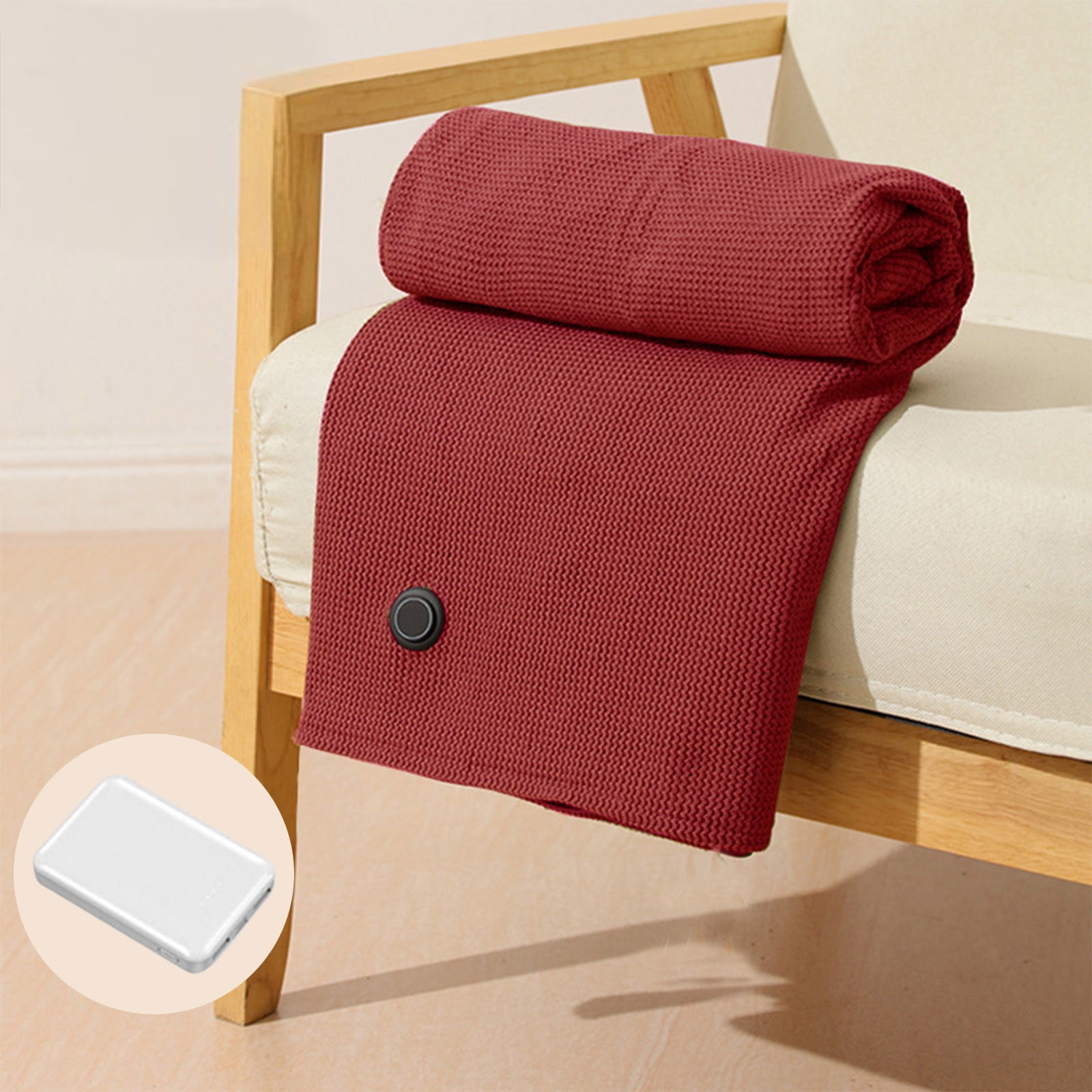 Seyotauo Heated Shawl Wraps for Women, Portable Heated Blanket, Wearable Heated Shawl Cordless, Washable Soft Zipper Electric Cordless Heated Blankets, 2025 Winter Warm USB Powered Heating