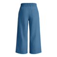 thumbnail image 3 of Delayuji Plus Size Womens Capri Pant Wrinkled Cotton Linen Pant Women Fashion Casual Loose Cropped Pants Summer S-5XL, 3 of 7