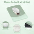 thumbnail image 3 of Mosiso Ergonomic Mouse Pad with Wrist Rest, Non-Slip Base Keyboard Wrist Rest Support, Memory Foam Computer Mouse Mat for Easy Typing and Home/Office Pain Relief, Green, 3 of 7