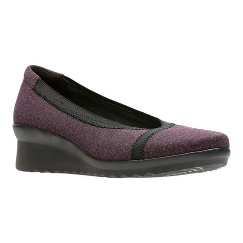 clarks women's caddell yale wedge pump