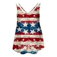 thumbnail image 6 of Lindreshi Womens Tank Tops Summer Trendy 2024 Women's Spring and Summer New Tank Eyelet Embroidery Scoop Neck Independence Day Print Casual Fashion Top, 6 of 6