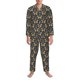 thumbnail image 3 of Balery Flower Butterfly Pijama para Hombre de Dos Piezas con Manga Larga, Conjunto de Dormir y Descanso Suave con Bolsillos-Medium, 3 of 7